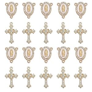 Elegant Gold and Silver Religious Charm Set